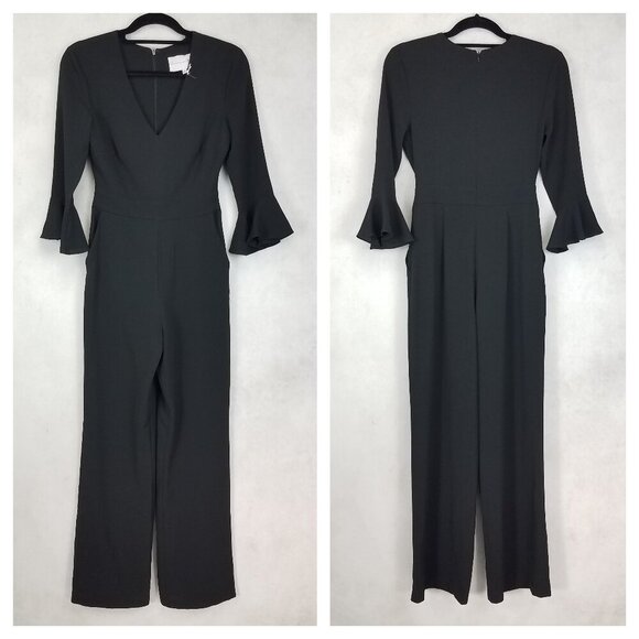 NEW Charles Henry Size SP Petite Black Pant Jumpsuit NWOT w flaw - Picture 1 of 10